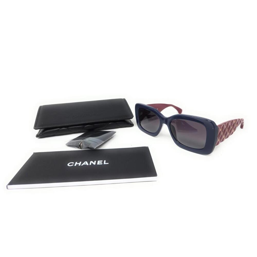 Authentic CHANEL Women's Sunglasses CH5483A c1658/S6,Blue-Red With Gold CC Logo